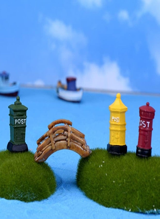 The Pot Dealer Miniature Mailbox Telephone Booth Fairy Home Garden Ornament Figurines Flower Pot Succulents Plant House Decor Bonsai Resin Craft Dollhouse Micro Landscape Decor - Image 5
